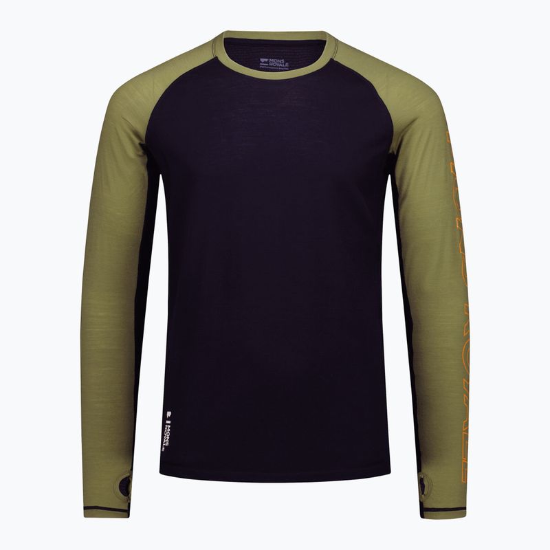 Мъжка термоактивна блуза Mons Royale Temple Merino fern/black 3