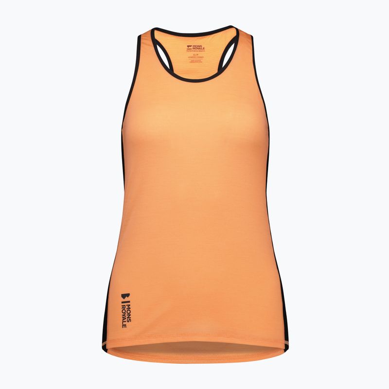 Дамски термоактивен потник Mons Royale Bella Merino Tank punch/black 3