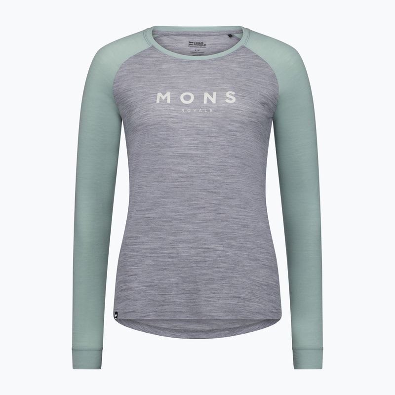Дамски термален анцуг с дълъг ръкав Mons Royale Icon Raglan сив heather 3