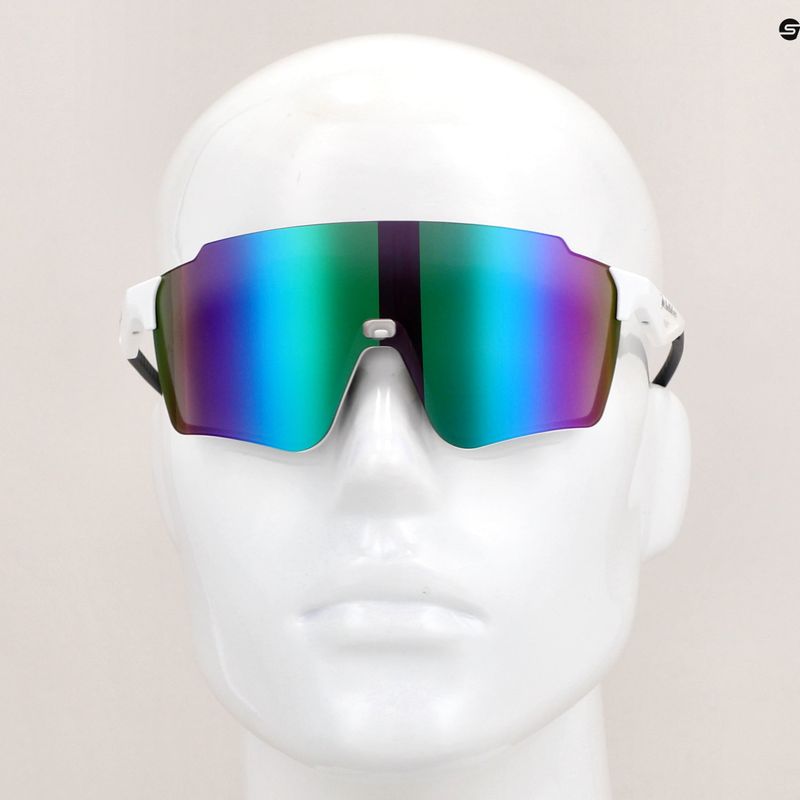 Слънчеви очила Red Bull SPECT Stun shiny white/smoke with purple-green mirror 9