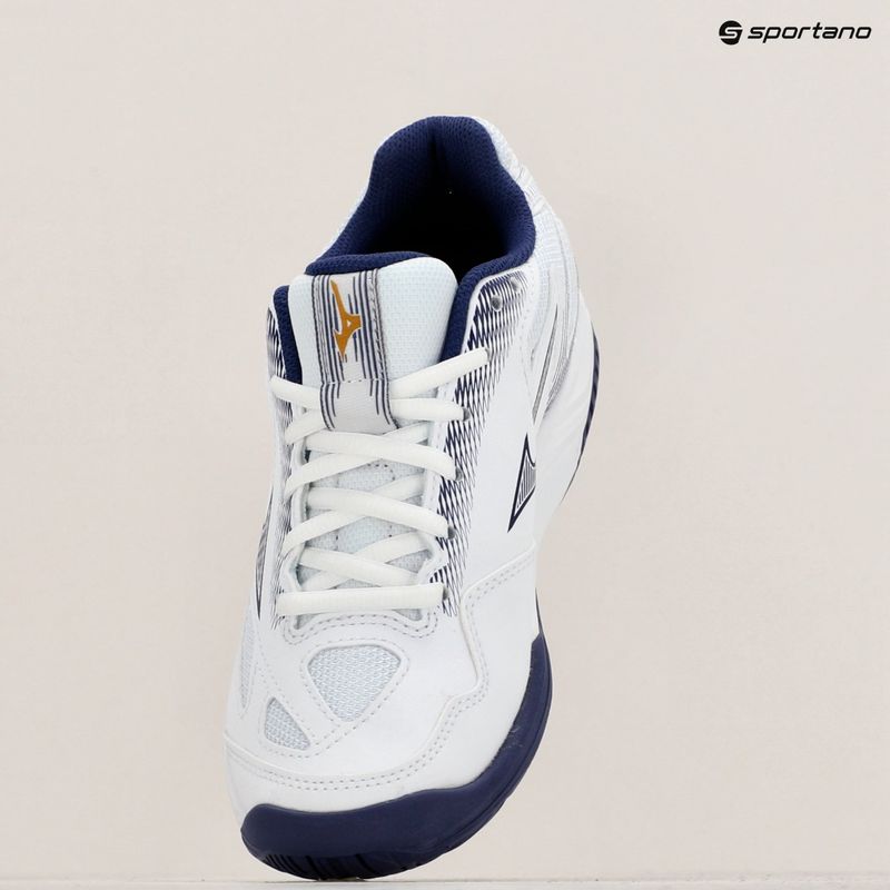 Детски обувки за хандбал Mizuno Stealth Star 2 Jr white/blueribbon/mpgold 9