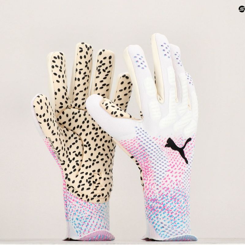 Детски вратарски ръкавици PUMA Future Ultimate NC puma white/poison pink/puma black 9