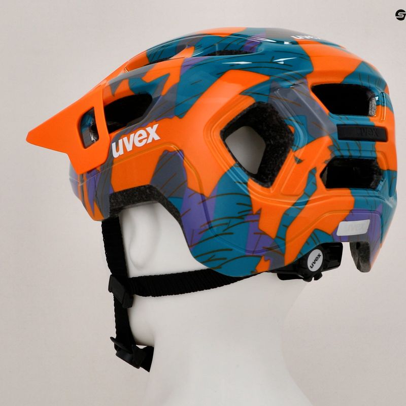 Детска каска за велосипед UVEX React Jr papaya camo 8