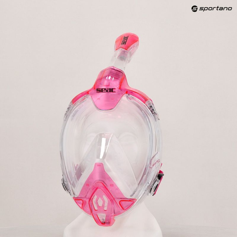 Целолицева маска за шнорхелинг SEAC Libera transparent/pink 7