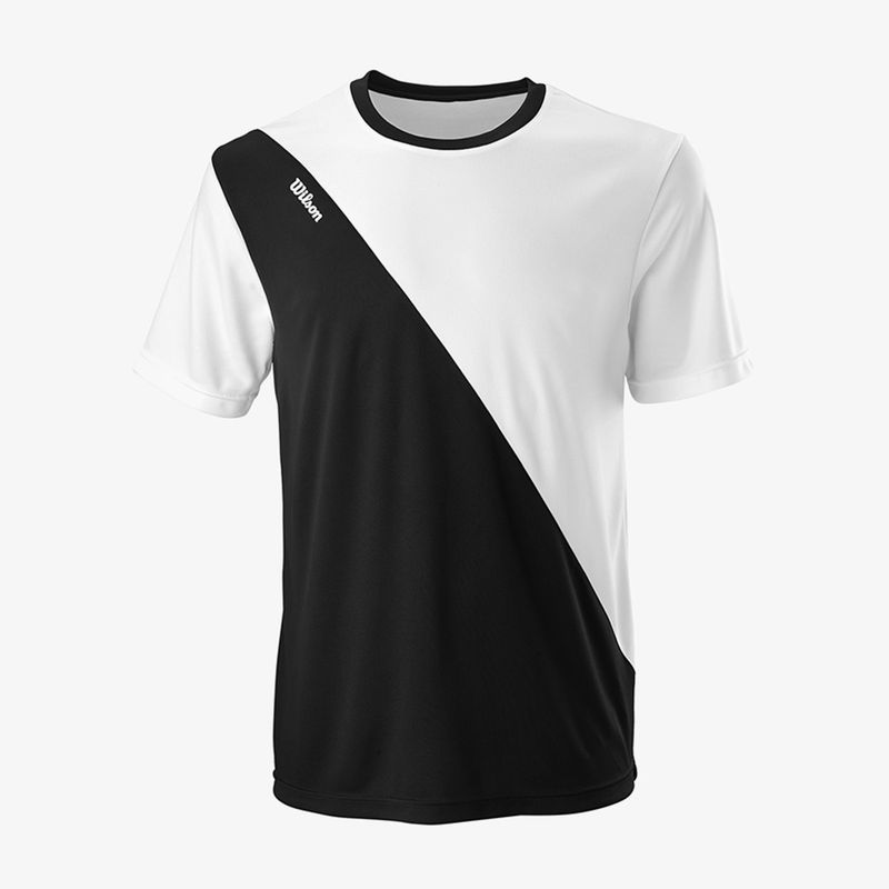Мъжка тениска Wilson Team II Crew бяло и черно WRA794001