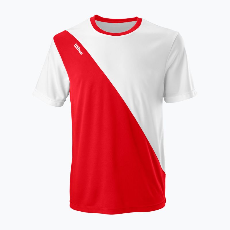 Wilson Team II Crew мъжка тениска за тенис червено и бяло WRA794002