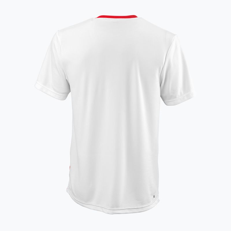 Wilson Team II Crew мъжка тениска за тенис червено и бяло WRA794002 2