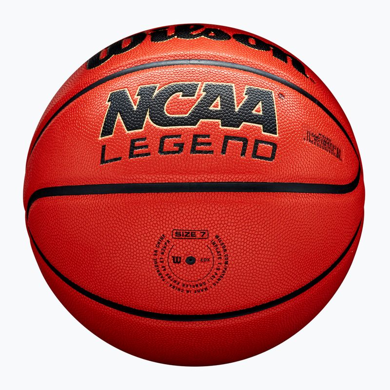 Баскетболна топка Wilson NCAA Legend orange/black размер 7 6