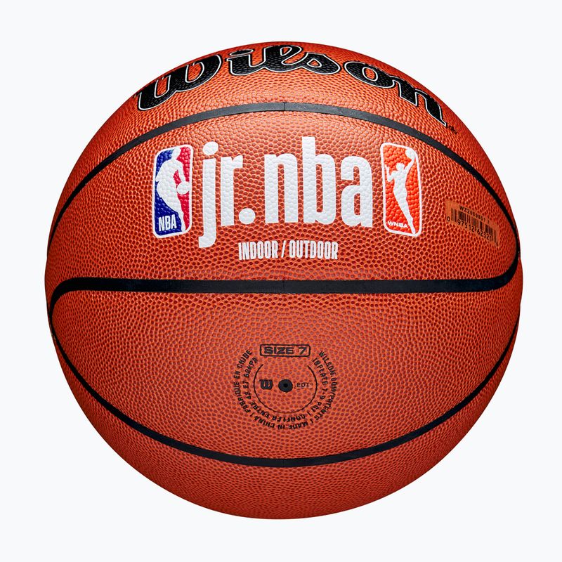 Wilson NBA JR Fam Logo баскетбол на закрито на открито кафяв размер 6 5