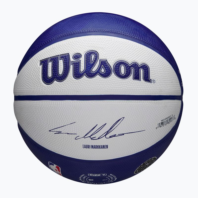 Детски баскетболен екип Wilson NBA Player Local Markkanen син размер 5