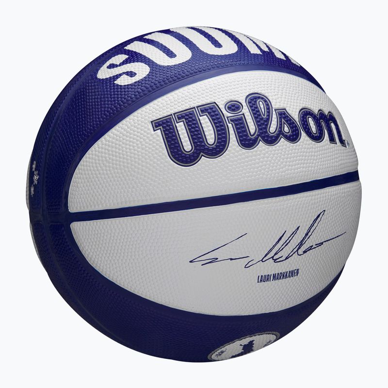 Детски баскетболен екип Wilson NBA Player Local Markkanen син размер 5 2