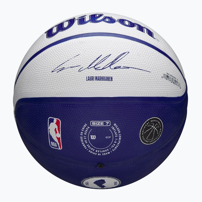 Детски баскетболен екип Wilson NBA Player Local Markkanen син размер 5 5