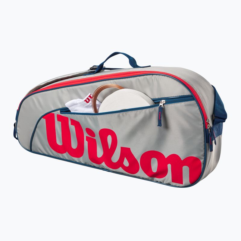 Wilson Junior 3 Pack детска чанта за тенис сива WR8023901001 5