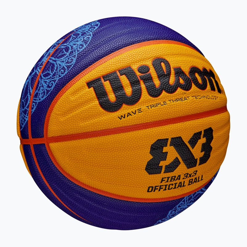 Wilson Fiba 3x3 Game Ball Paris Retail баскетбол 2024 синьо/жълто размер 6 4