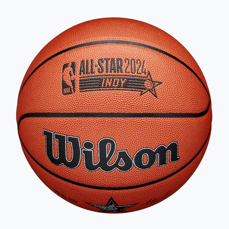Wilson 2024 NBA All Star Реплика баскетбол кафяв размер 7 4