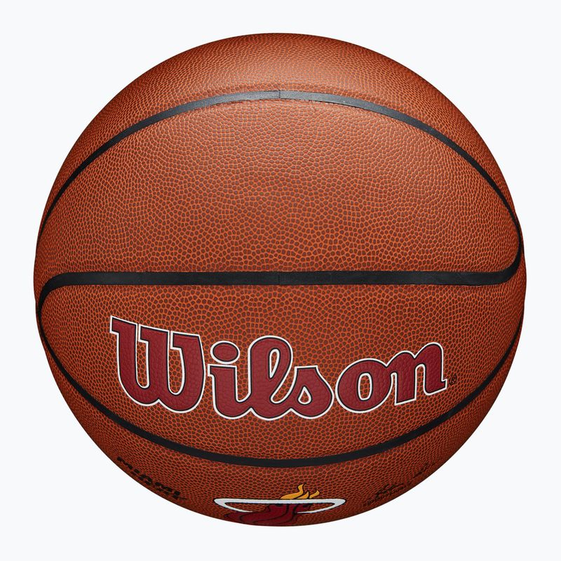 Wilson NBA Team Alliance Miami Heat кафяв размер 7 баскетбол 5