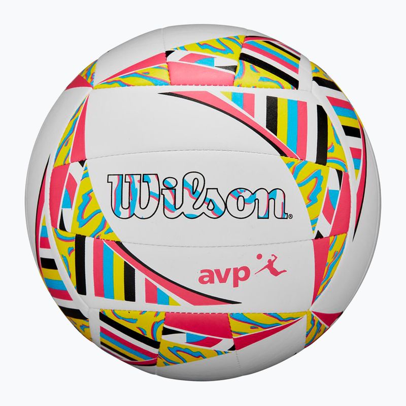 Wilson AVP Movement плажен волейбол бяло/розово/жълто размер 5