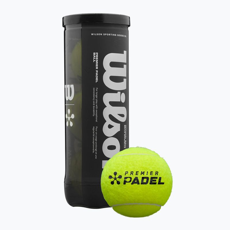 Топки за падел Wilson Premier 3 бр. жълт