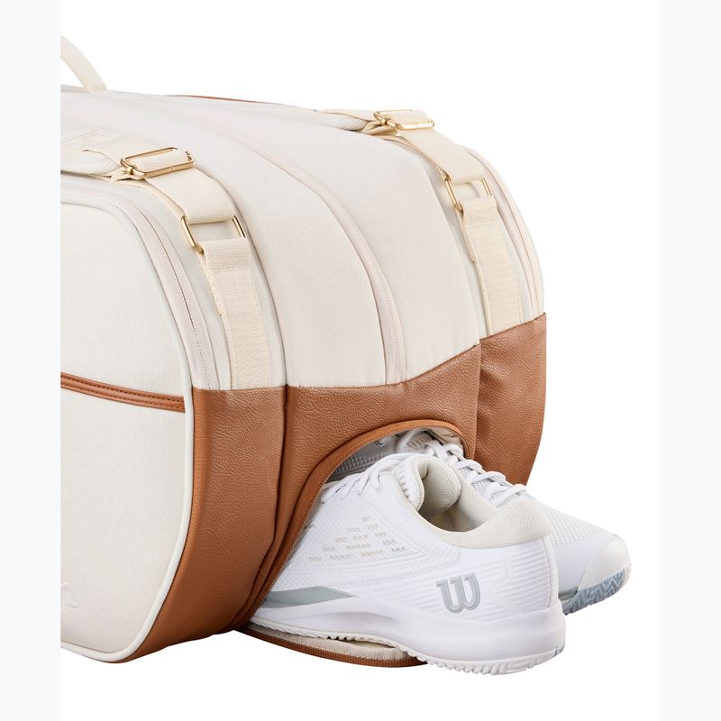 Чанта за тенис Wilson Roger Federer Lawn Tournament 15Pk cream 4