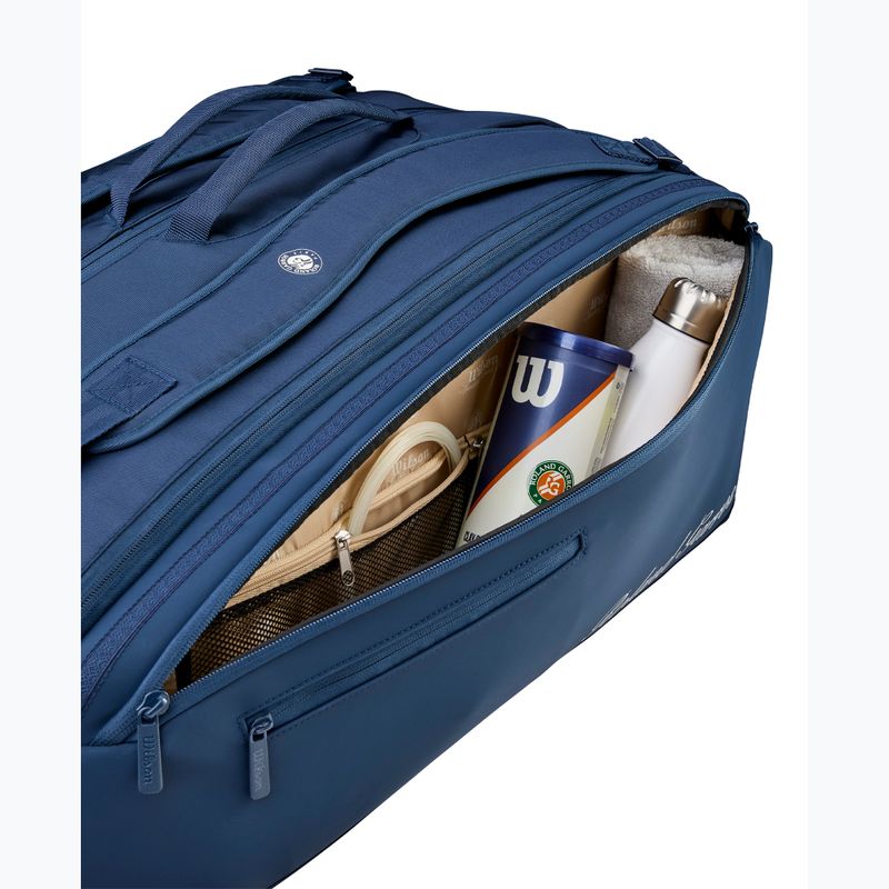 Чанта за тенис Wilson Roland Garros Session De Soiree Super Tour 15Pk 2026 navy/clay 7