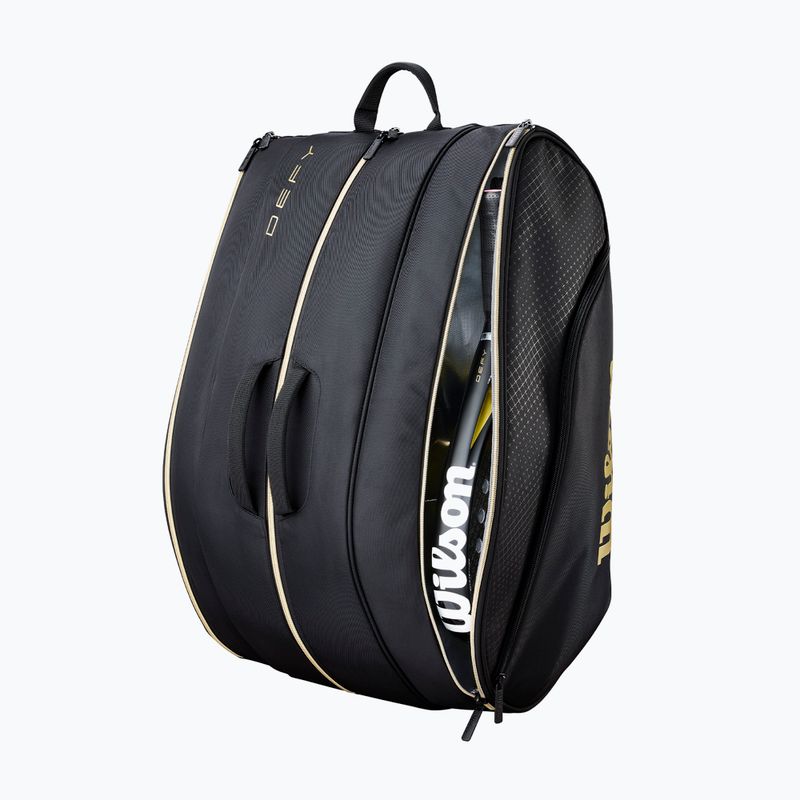 Чанта за падел Wilson Defy Padel black/gold 5