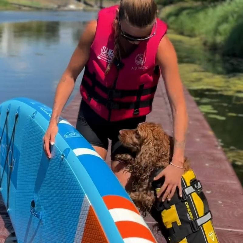 Спасителна жилетка за куче Cressi Dog Life Jacket black/yellow 8