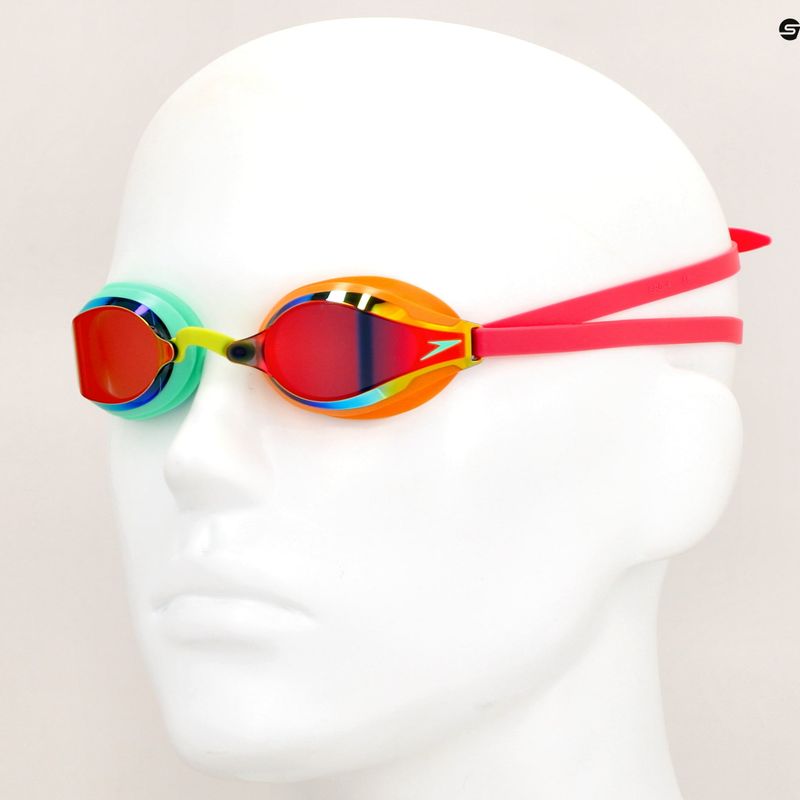 Speedo Fastskin Speedsocket 2 Огледални очила за плуване harlequin green/mandarin peel/true cobalt 7