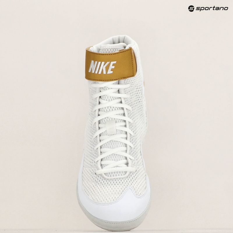 Мъжки обувки за борба Nike Inflict 3 white/metallic gold 9