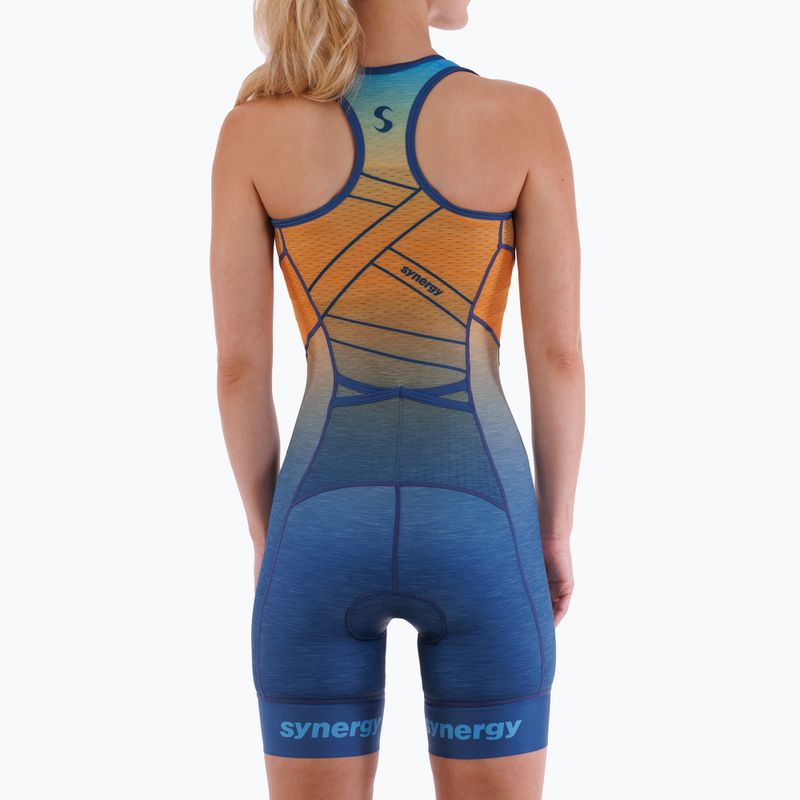 Дамски гащеризон за триатлон Synergy Pro Sleeveless Racerback Trisuit orange wave 2