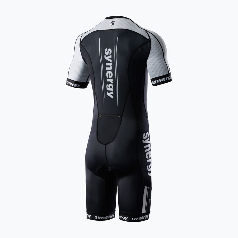 Мъжки гащеризон за триатлон Synergy Elite Short Sleeve Trisuit salt & pepper 2