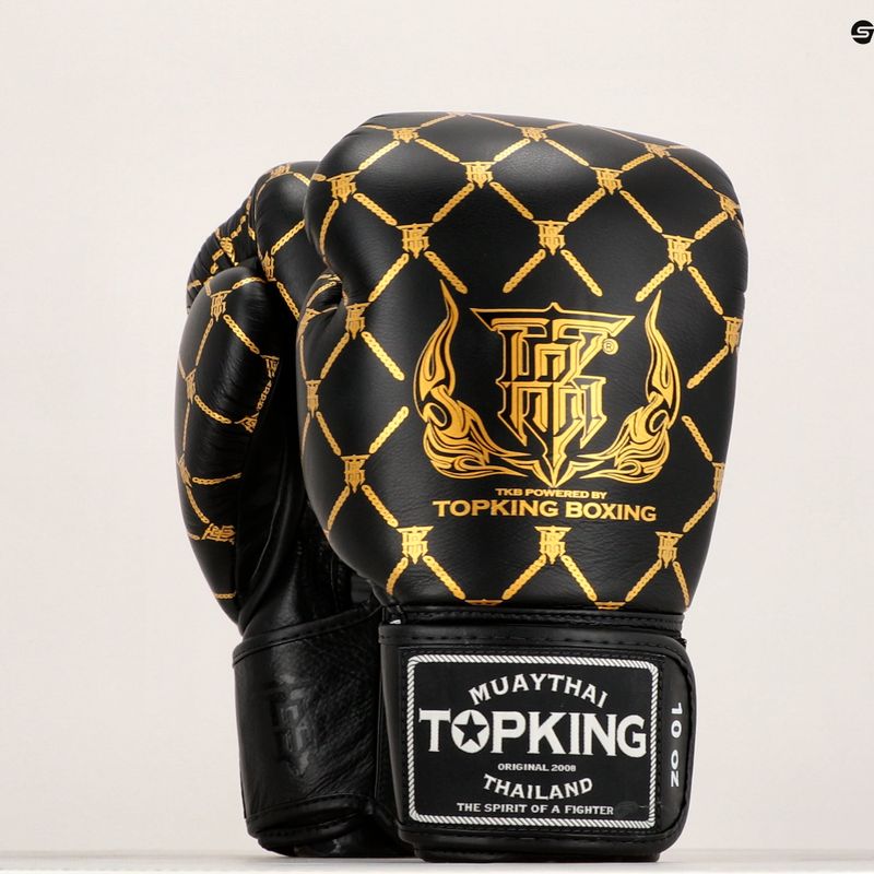 Боксови ръкавици Top King Chain black/gold 6
