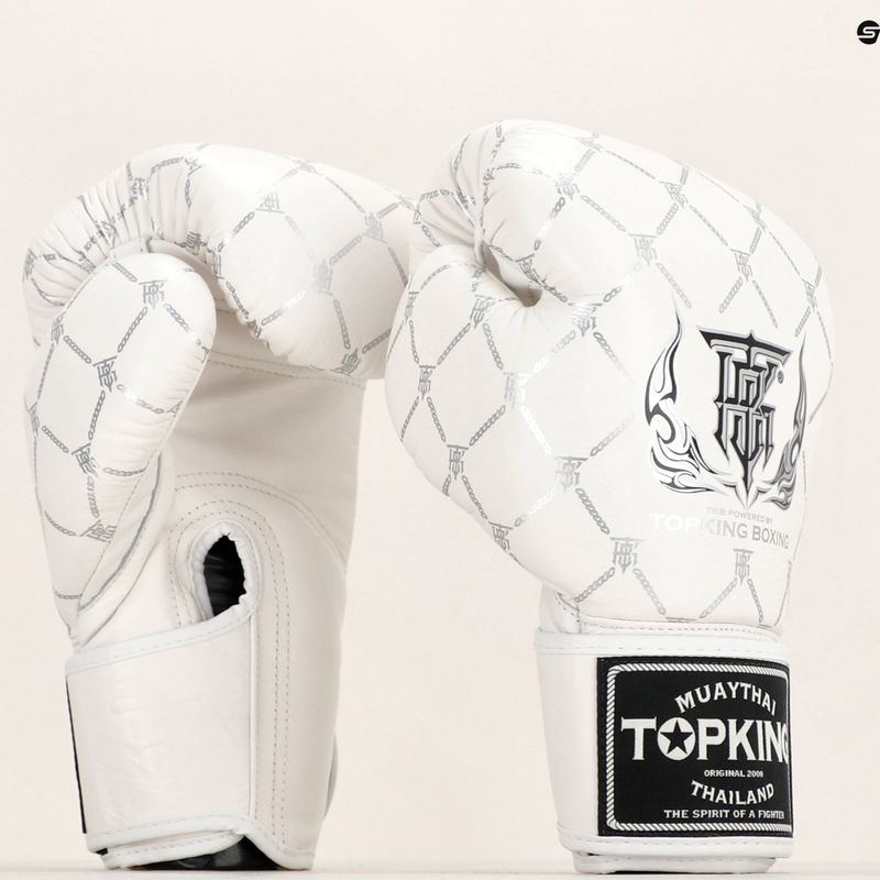 Боксови ръкавици Top King Boxing Chain white/silver 8