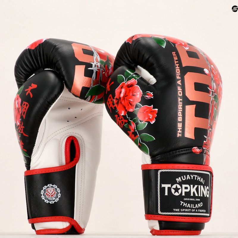 Боксови ръкавици Top King Rose white/black 6