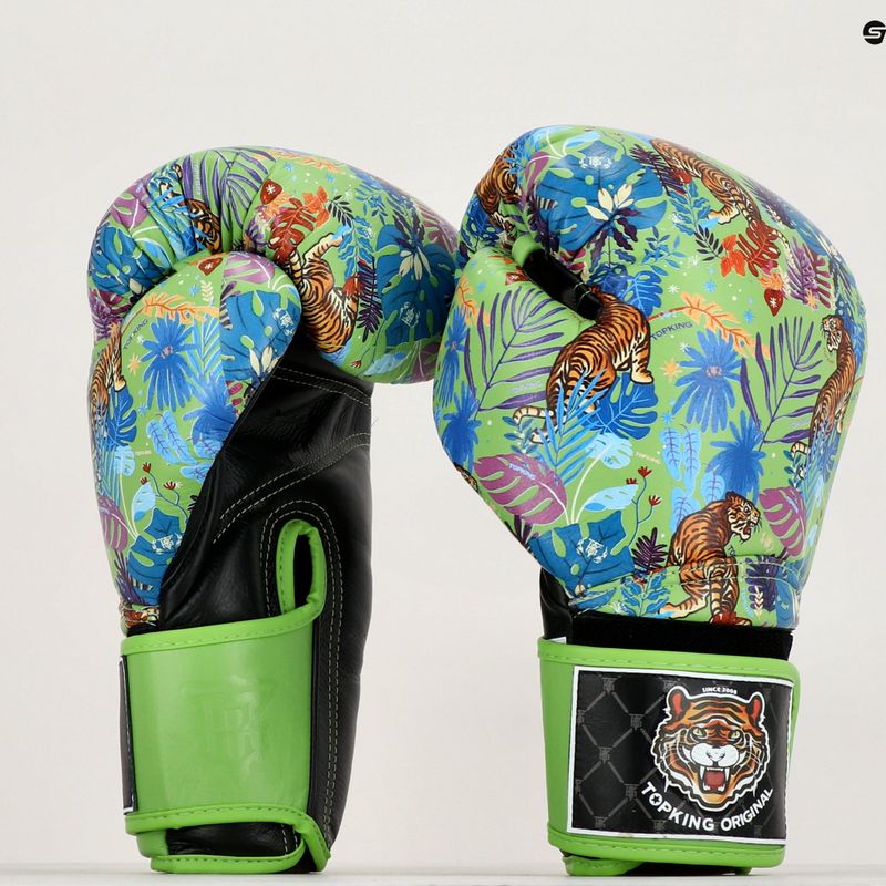 Боксови ръкавици Top King Boxing Wild Tiger black/green 7