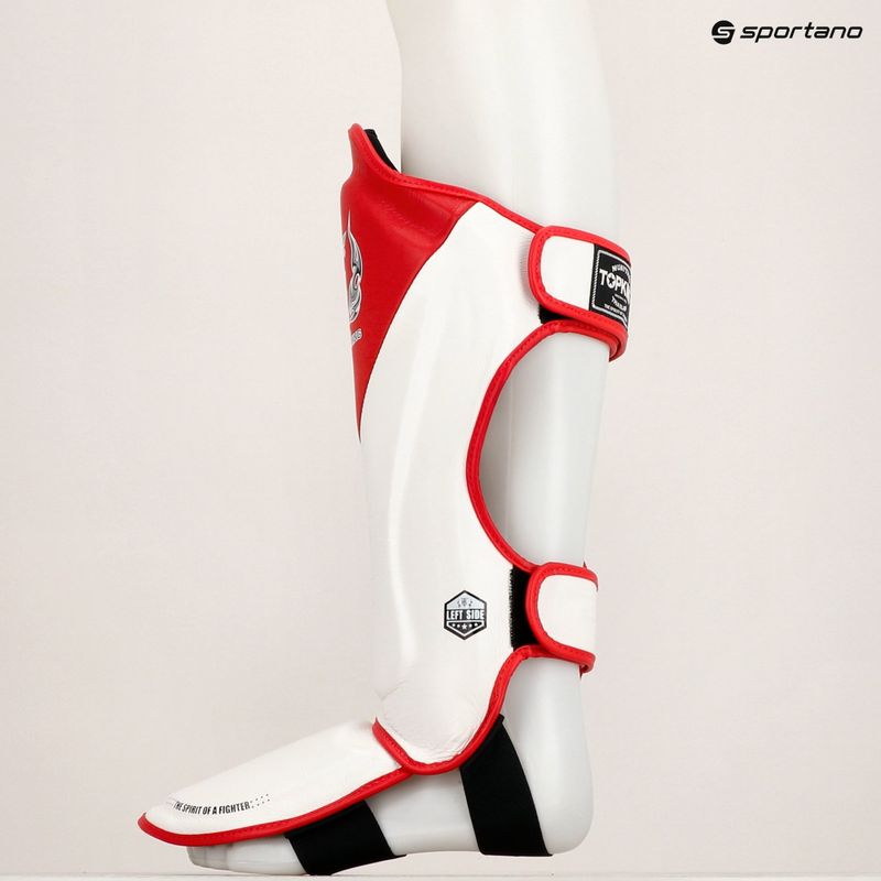 Протектори за подбедрици и стъпала Top King Shin Guards Blend white/red 8