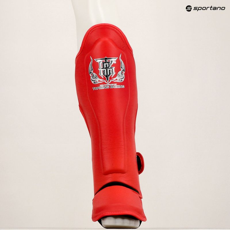 Протектори за подбедрици и стъпала Top King Pro Semi Leather red 8