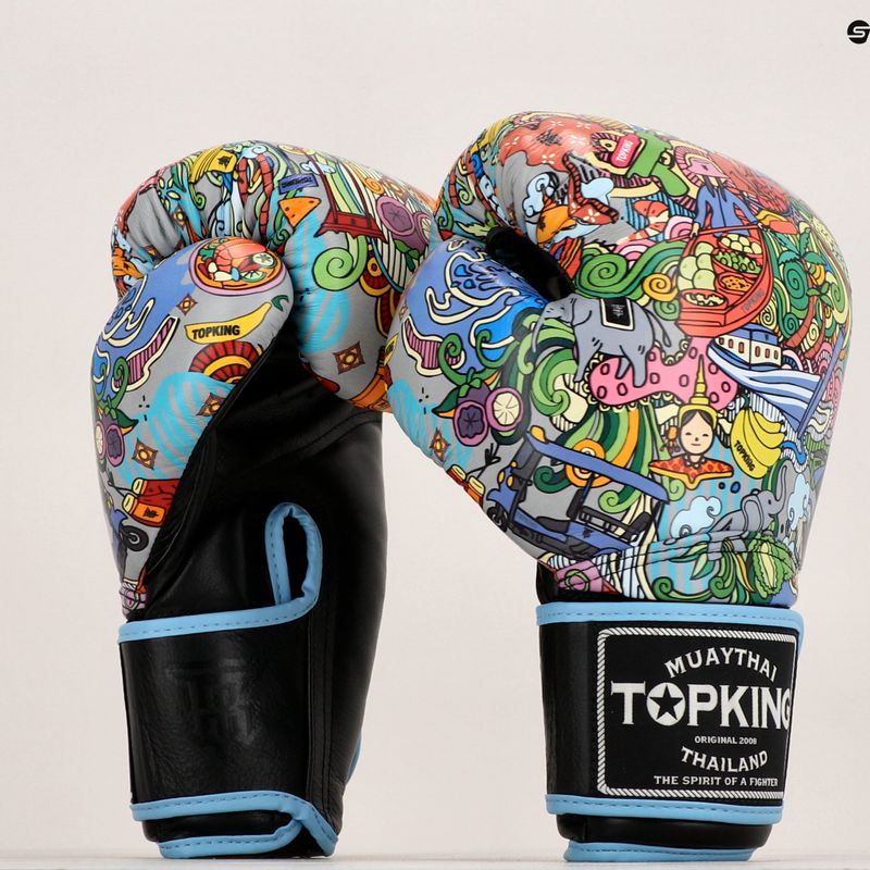 Боксови ръкавици Top King black/blue 7