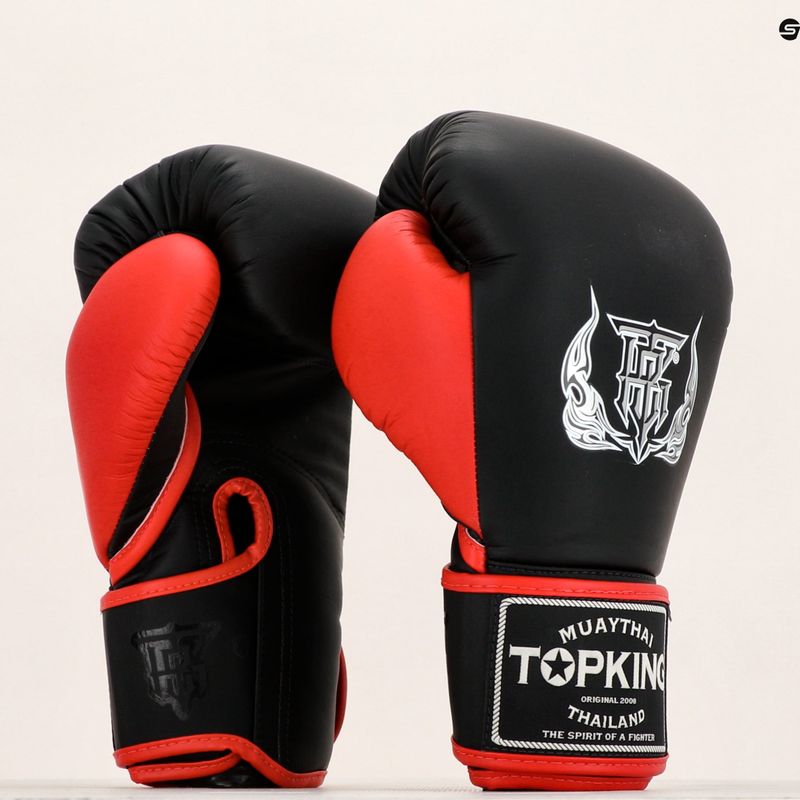 Боксови ръкавици Top King Reborn Semi Leather black/red 6