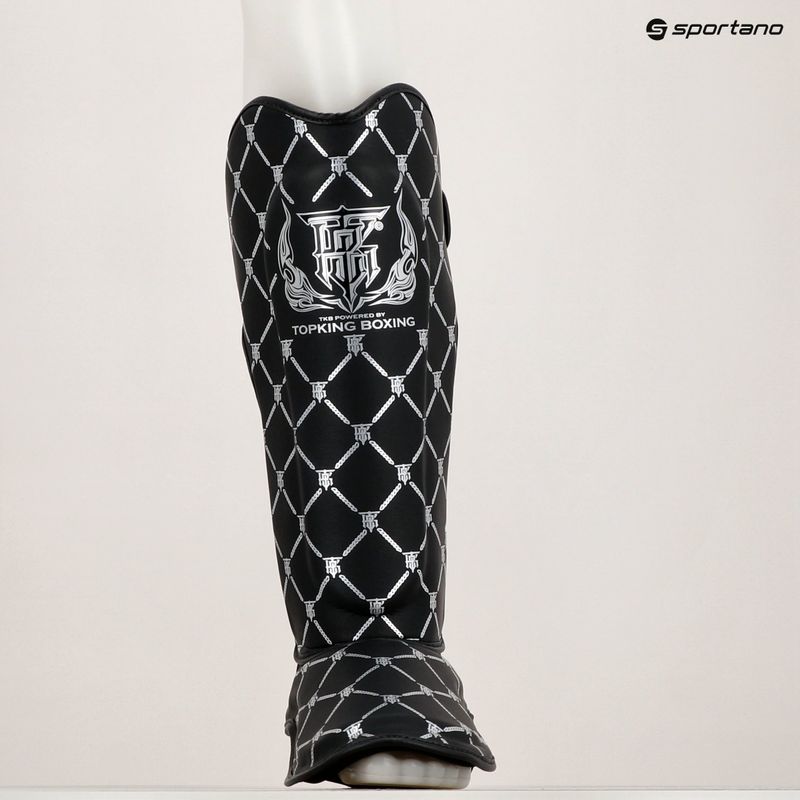 Протектори за подбедрица и стъпала Top King Chain Semi Leather black/silver 6