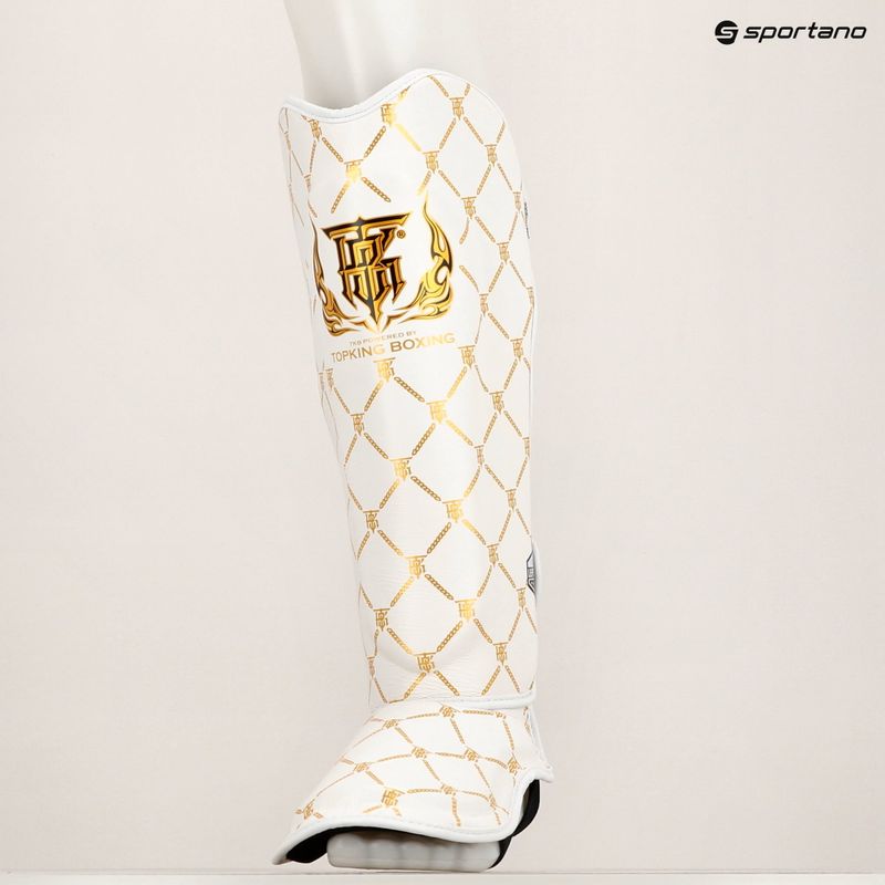 Протектори за подбедрица и стъпала Top King Chain white/gold 8