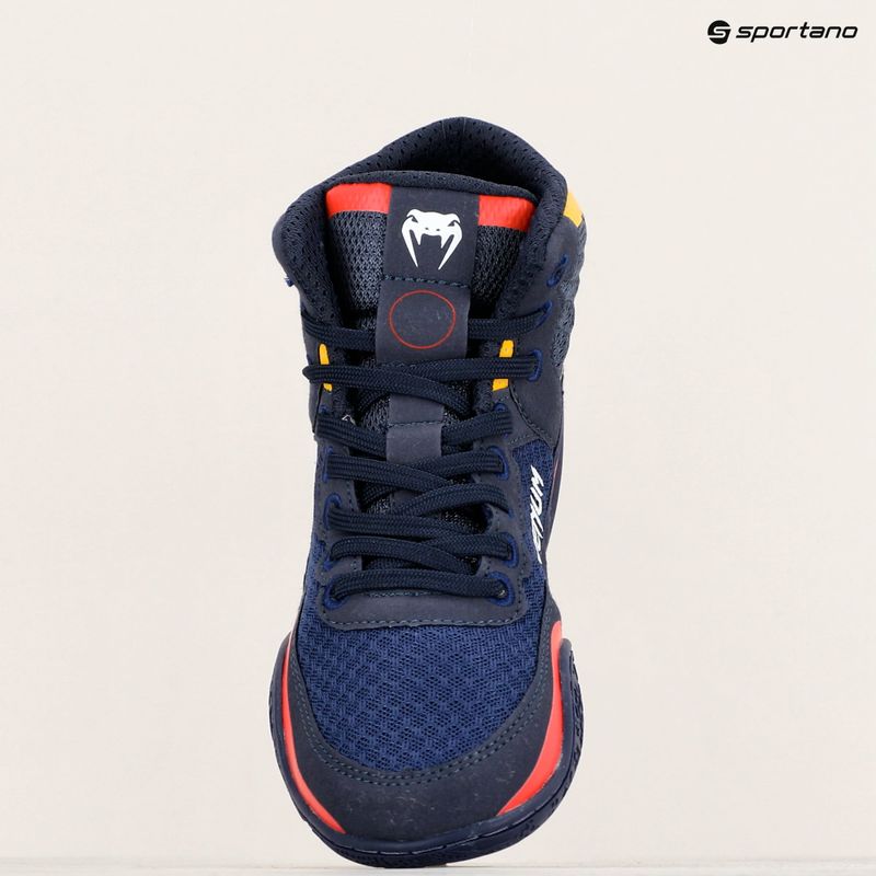 Боксьорски обувки Venum Elite Wrestling blue/yellow 19