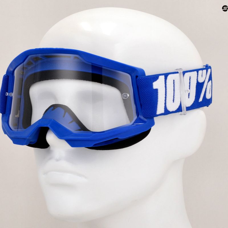 Детски очила за колоездене 100% Strata 2 Junior blue/clear 7
