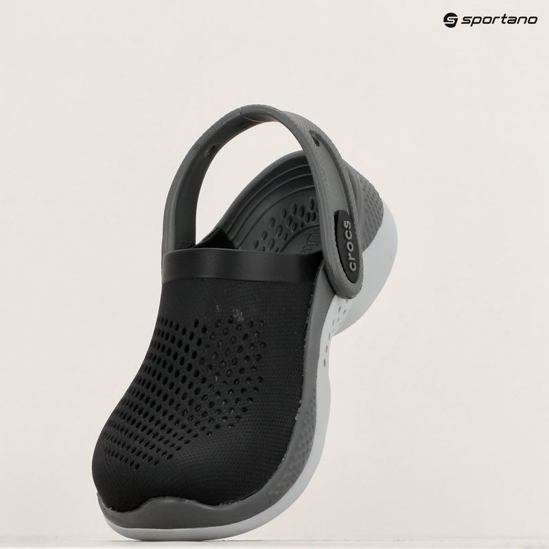 Детски джапанки Crocs LiteRide 360 Clog Kids black/slate grey 11