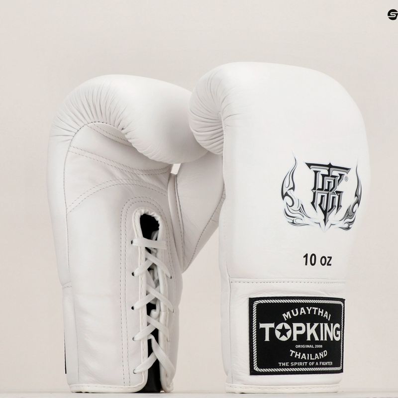 Топ King Muay Thai Pro бели боксови ръкавици 7
