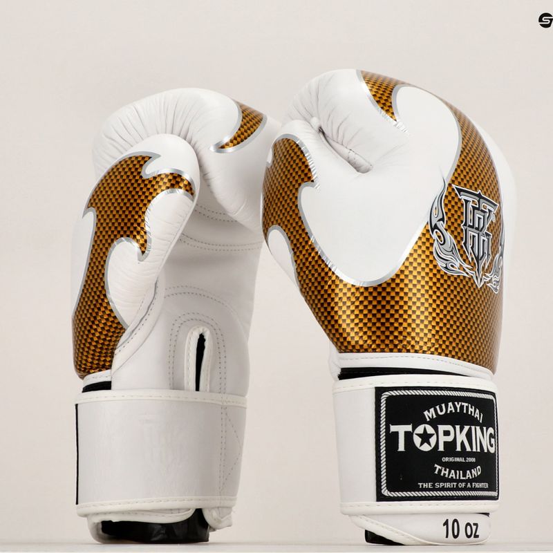 Боксови ръкавици Top King Muay Thai Empower white/gold 6