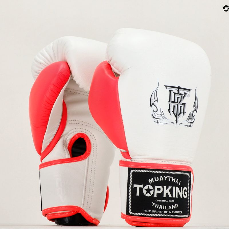 Боксови ръкавици Top King Boxing Reborn white/pink 6