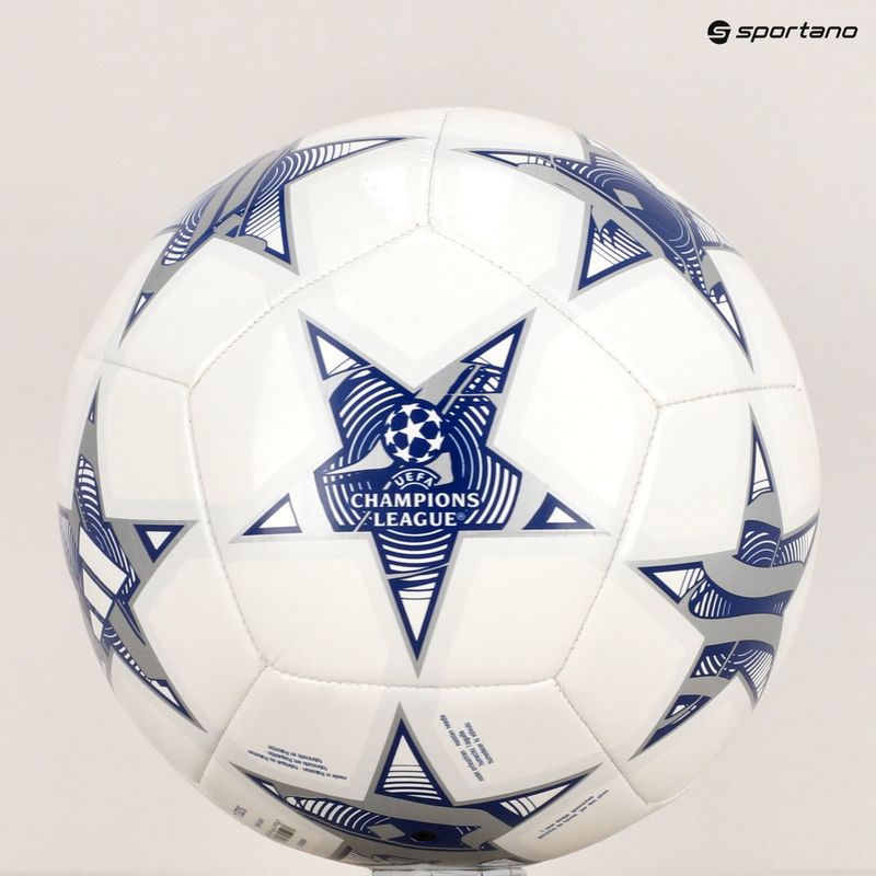 adidas UCL Club 23/24 футболна топка бяло/желязо металик/шоково лилаво/ярко цианово размер 4 5
