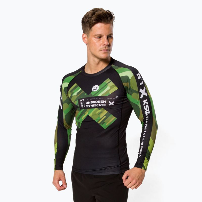 Мъжки рашгард KSW Camo LS black