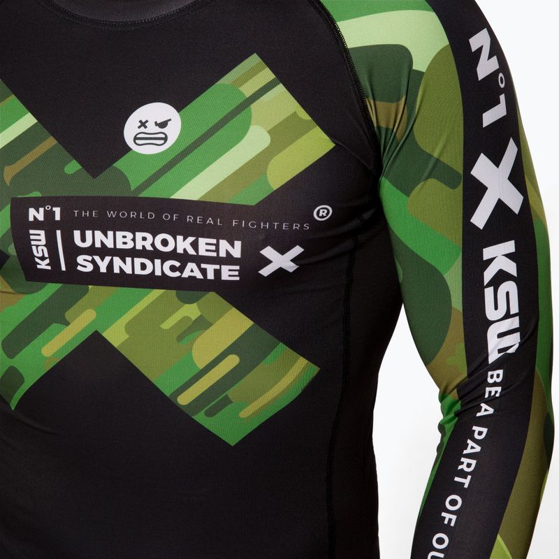 Мъжки рашгард KSW Camo LS black 4