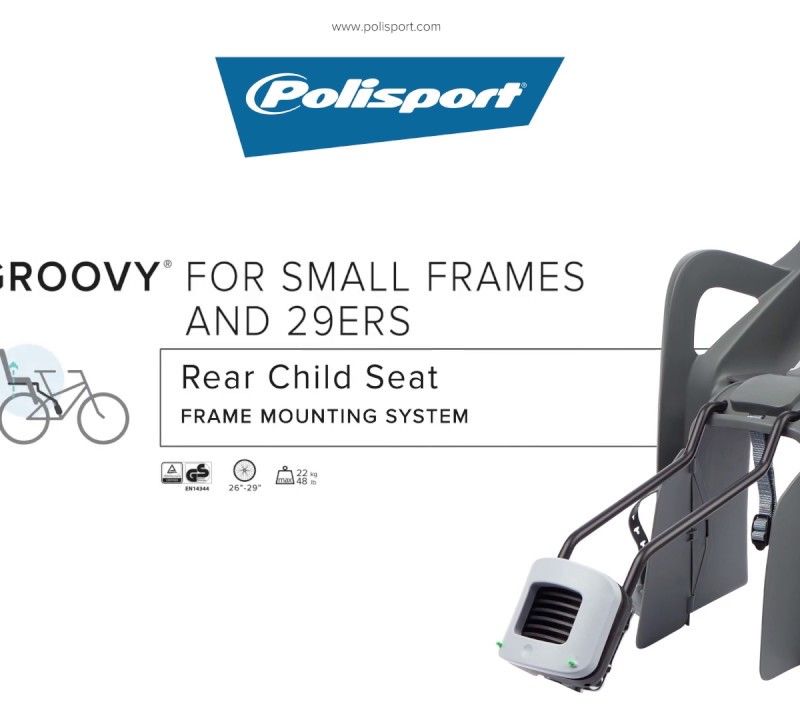 Седалка за велосипед Polisport Groovy Maxi FF 29 светлозелена/тъмно сива 8